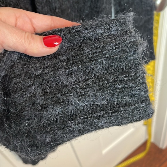 Free people grey mohair and acrylic blend cardigan size medium - Picture 3 of 5